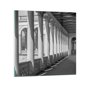 Glasbild - Bild auf glas - Sonnige Arkade - 30x30 cm