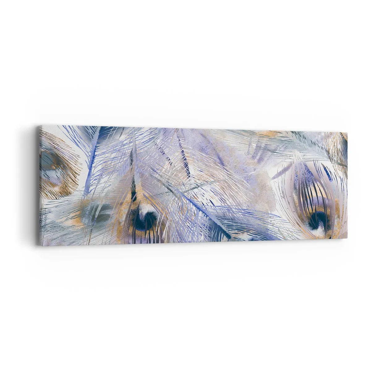 Bild auf Leinwand - Leinwandbild - Pfau-Komposition - 90x30 cm