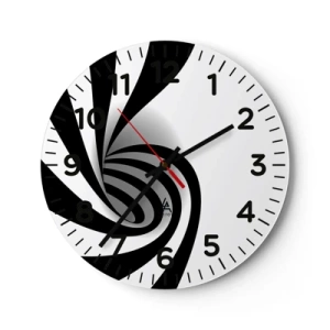 Wanduhr - Glasuhr - Und doch dreht es sich - 30x30 cm