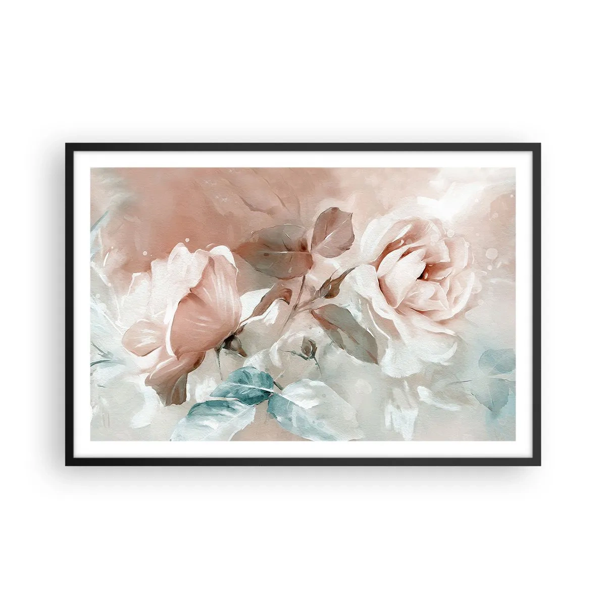 Poster in einem schwarzem Rahmen - Geist der Romantik - 91x61 cm