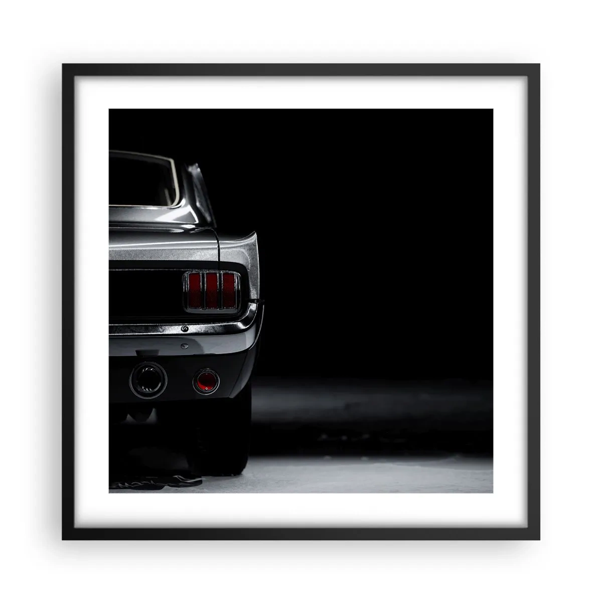 Poster in einem schwarzem Rahmen - Charme des Klassikers - 50x50 cm