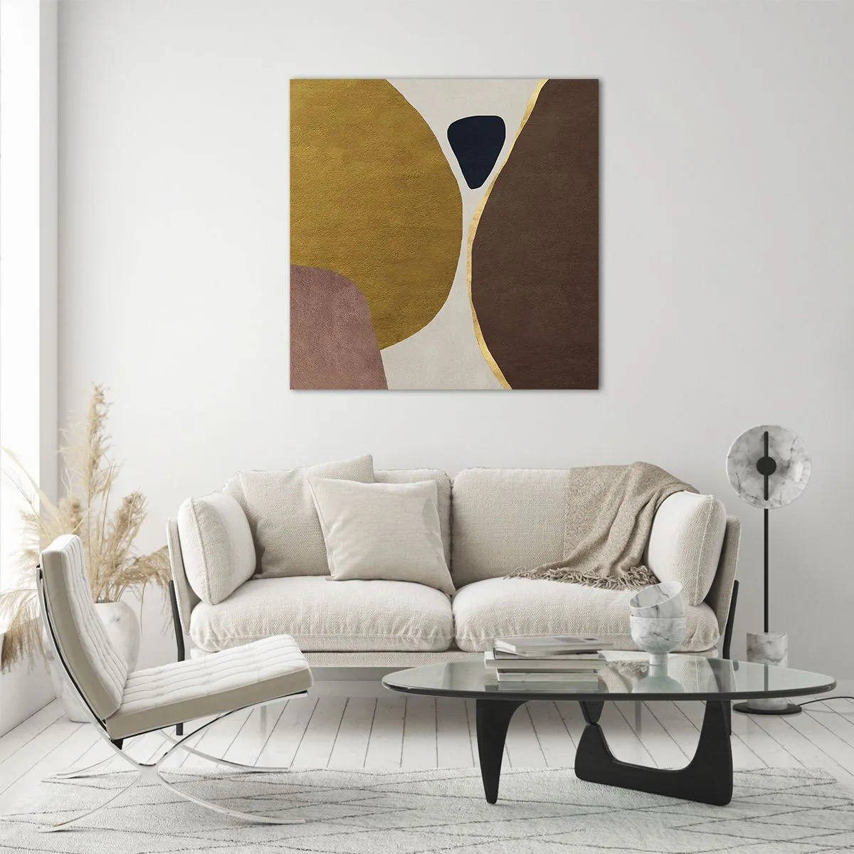 Glasbild - Bild auf glas - Abstraktion – ein Ort im Raum - 50x50 cm