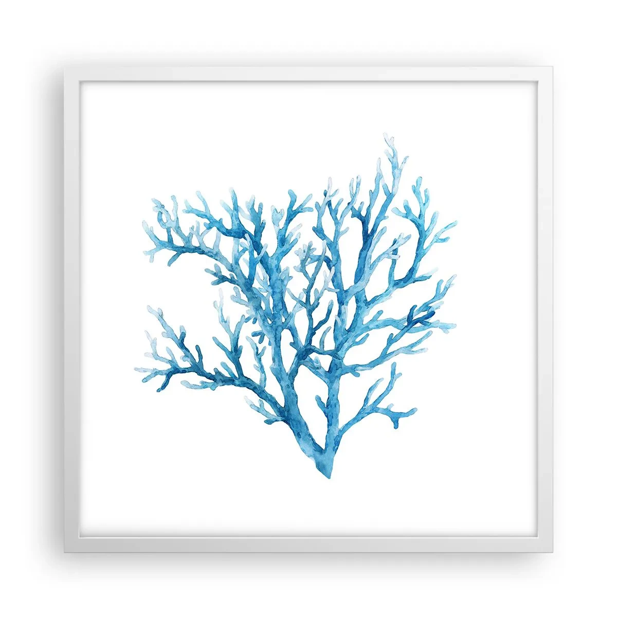 Poster in einem weißen Rahmen - Nautisches Filigran - 50x50 cm