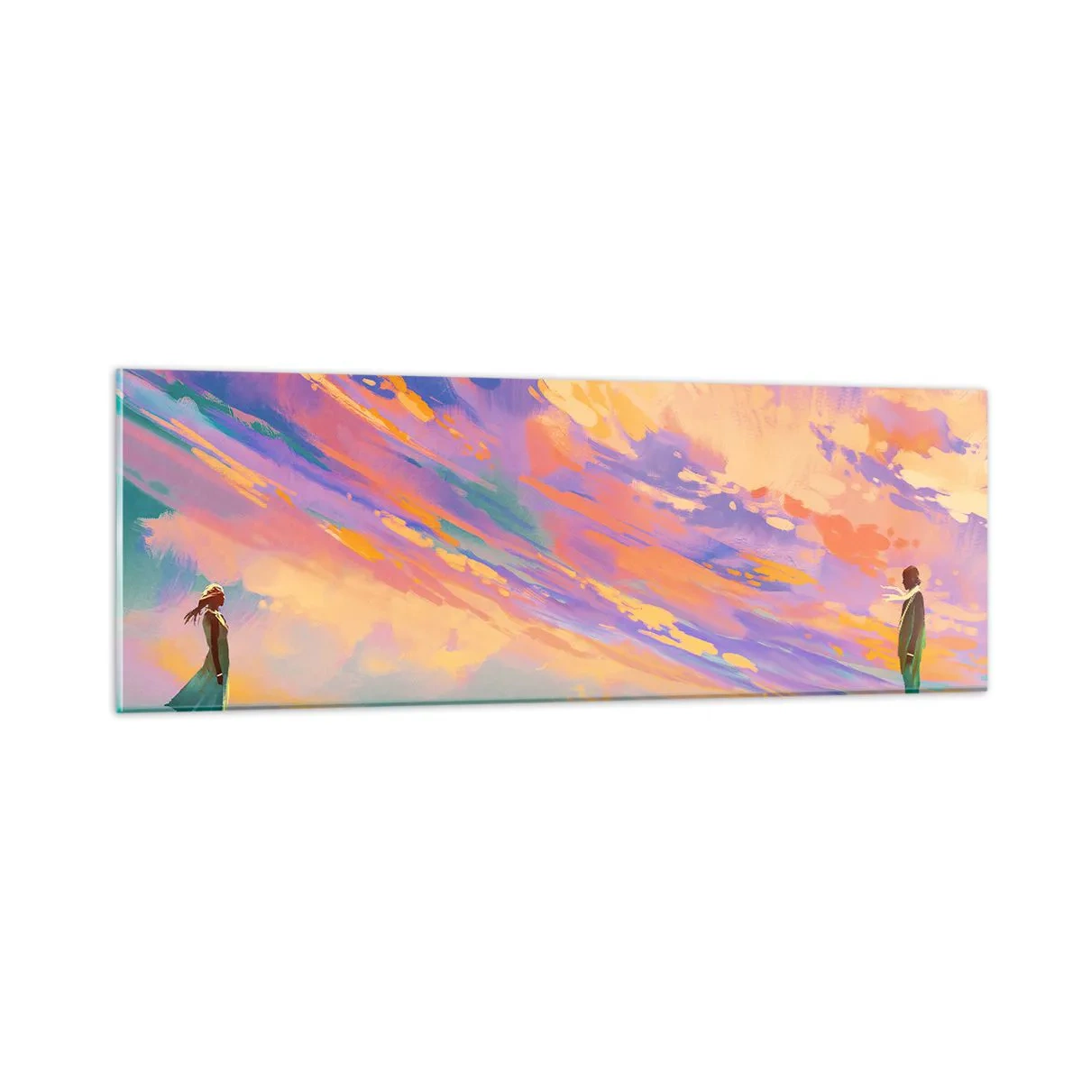 Glasbild - Bild auf glas - Die Anziehungskraft - 90x30 cm