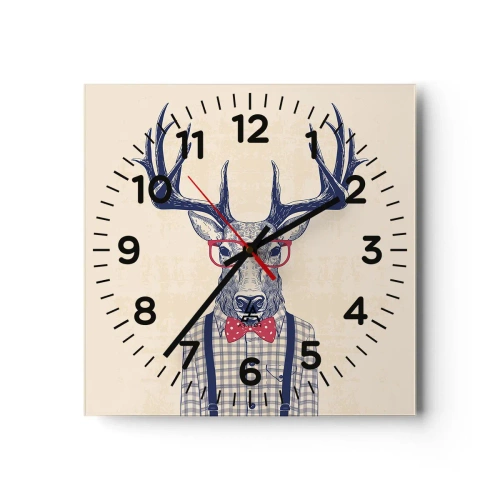 Wanduhr - Glasuhr - Eine lustige Extravaganz - 40x40 cm