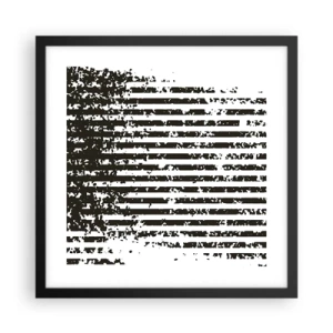 Poster in einem schwarzem Rahmen - Rhythmus und Rauschen - 40x40 cm