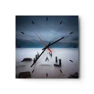 Wanduhr - Glasuhr - Nachdenklicher See - 40x40 cm