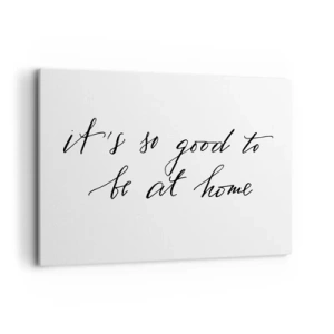 Bild auf Leinwand - Leinwandbild - Kalligrafischer Schriftzug auf weißem Hintergrund - 120x80cm - Die ganze Wahrheit - Moderne Wanddekoration für Wohnzimmer und Schlafzimmer ARTTOR