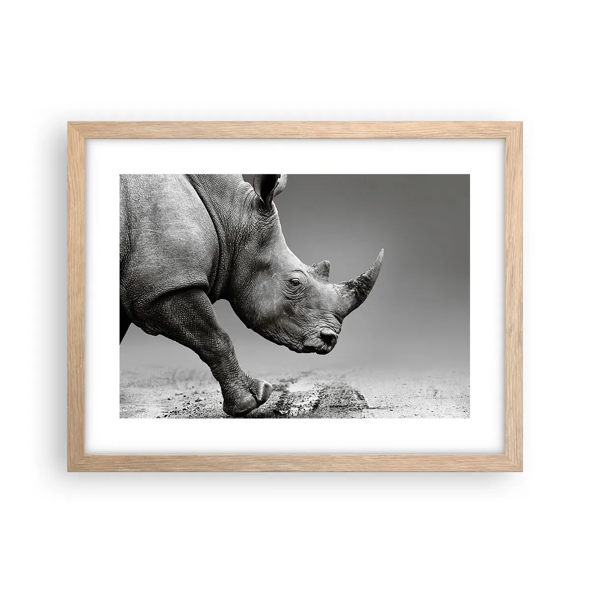 Poster in einem Rahmen aus heller Eiche - Unaufhaltsame Stärke - 40x30 cm