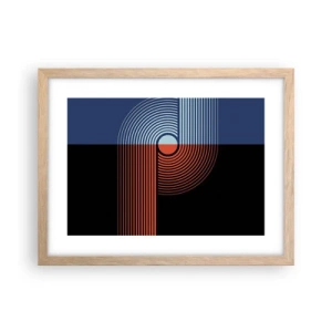 Poster in einem Rahmen aus heller Eiche - In einer geometrischen Umarmung - 40x30 cm