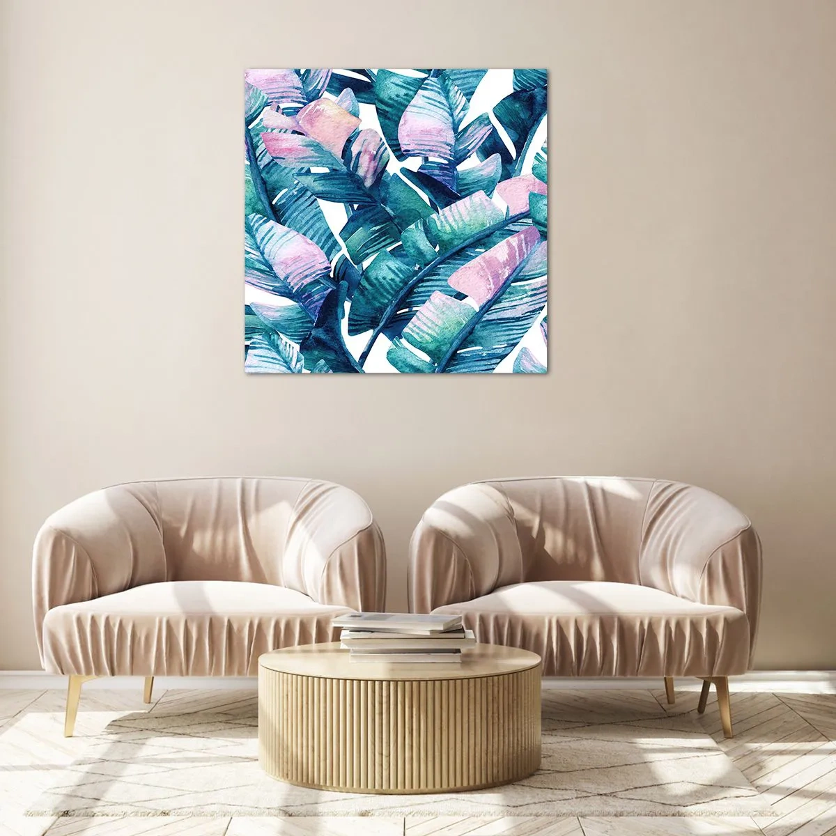 Glasbild - Bild auf glas - In einem Bananenhain - 30x30 cm