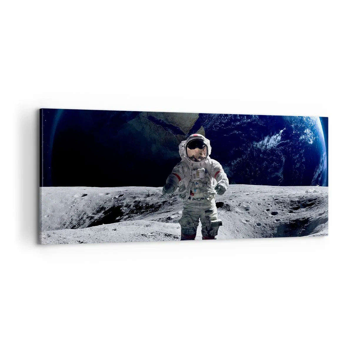 Bild auf Leinwand - Leinwandbild - Grüße vom Mond - 100x40 cm