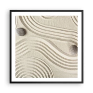 Poster in einem schwarzem Rahmen - Ein Hauch von Wärme - 60x60 cm