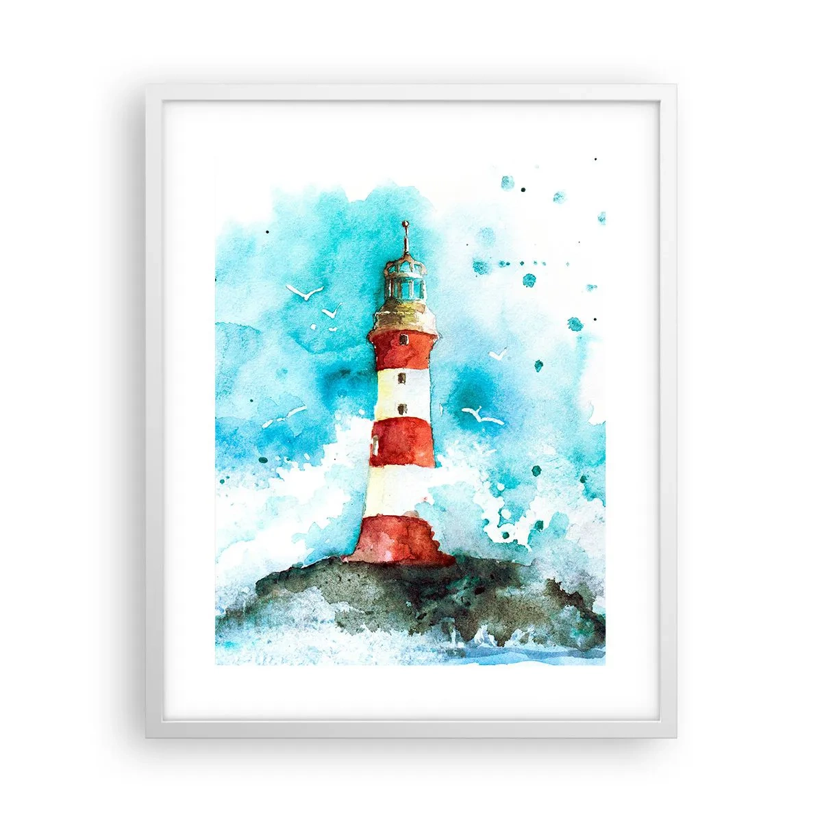 Poster in einem weißen Rahmen - Einheit der Elemente - 40x50 cm