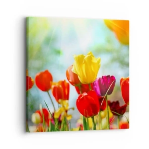 Bild auf Leinwand - Leinwandbild - Alle Farben der Sonne - 30x30 cm