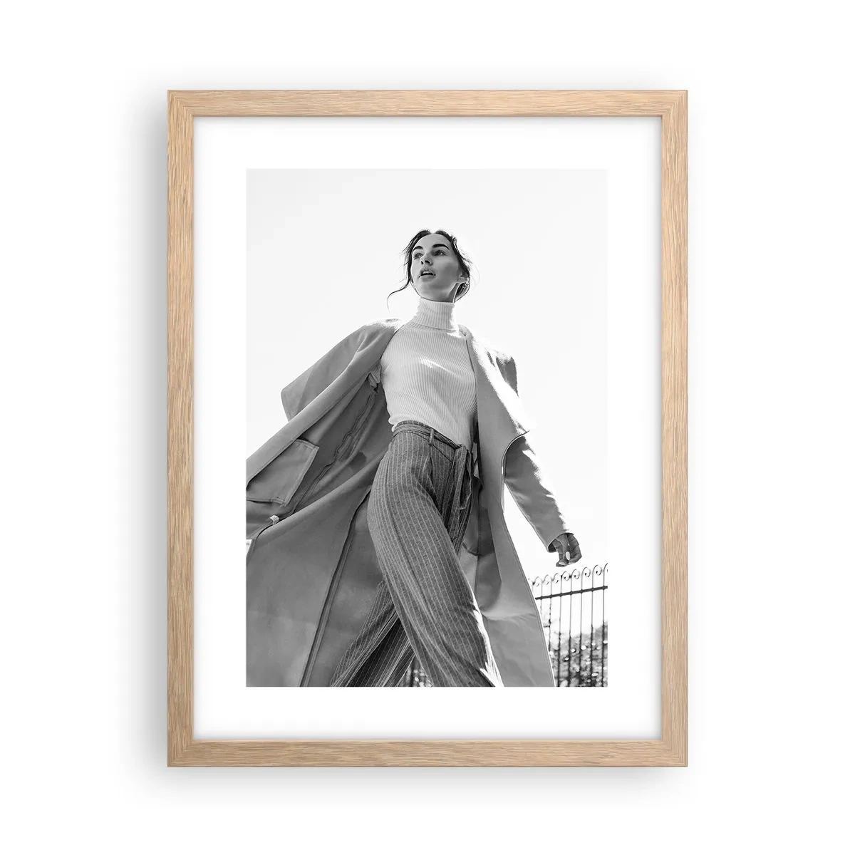 Poster in einem Rahmen aus heller Eiche - Gehst du mit mir? - 30x40 cm