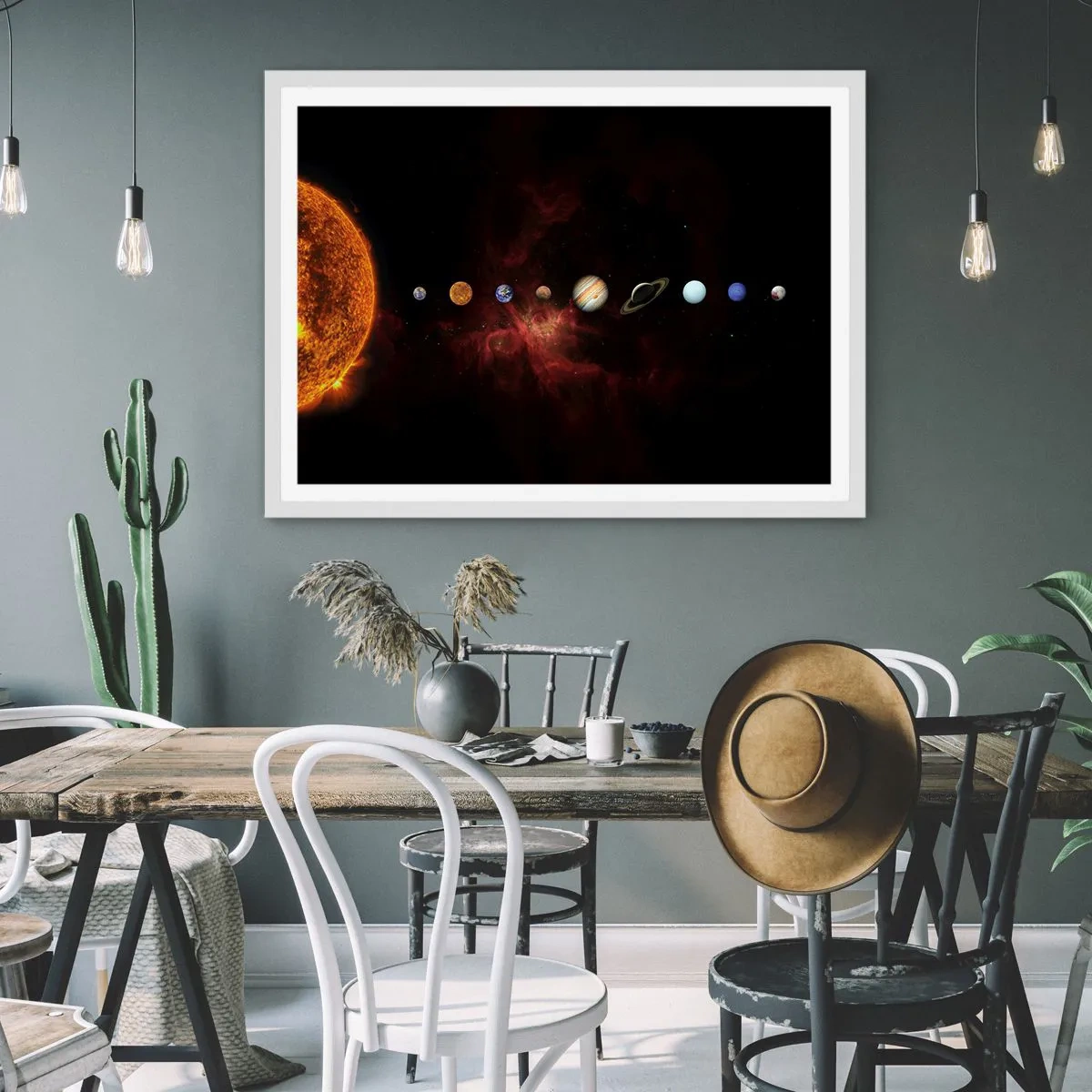 Poster in einem weißen Rahmen - Unsere Nachbarschaft - 100x70 cm