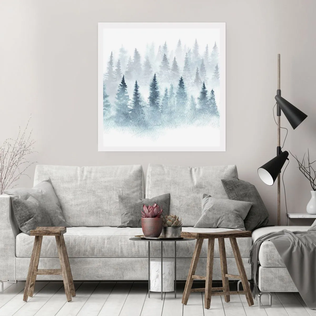 Poster - In Nebel gehüllt - 60x60 cm