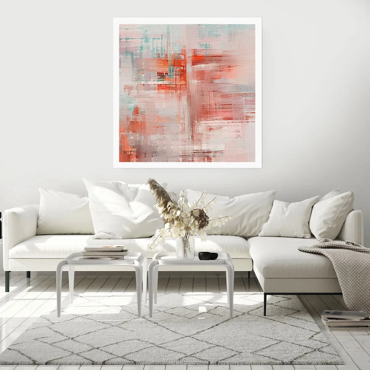 Poster - Dunstig. Aber rosa - 30x30 cm