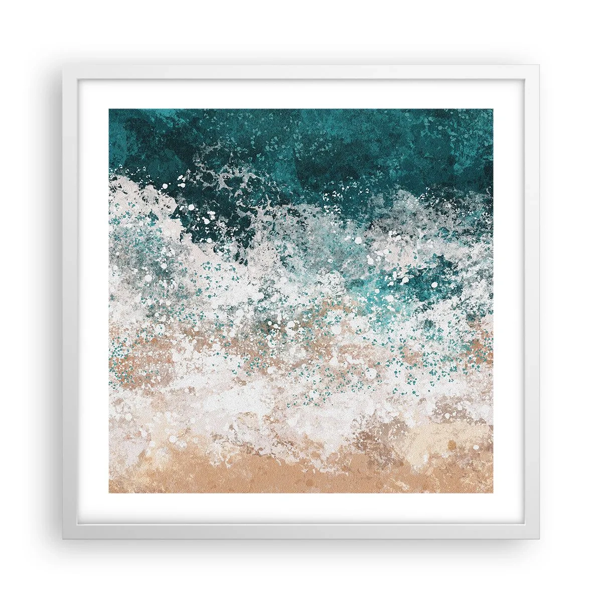Poster in einem weißen Rahmen - Meeresgeschichten - 50x50 cm