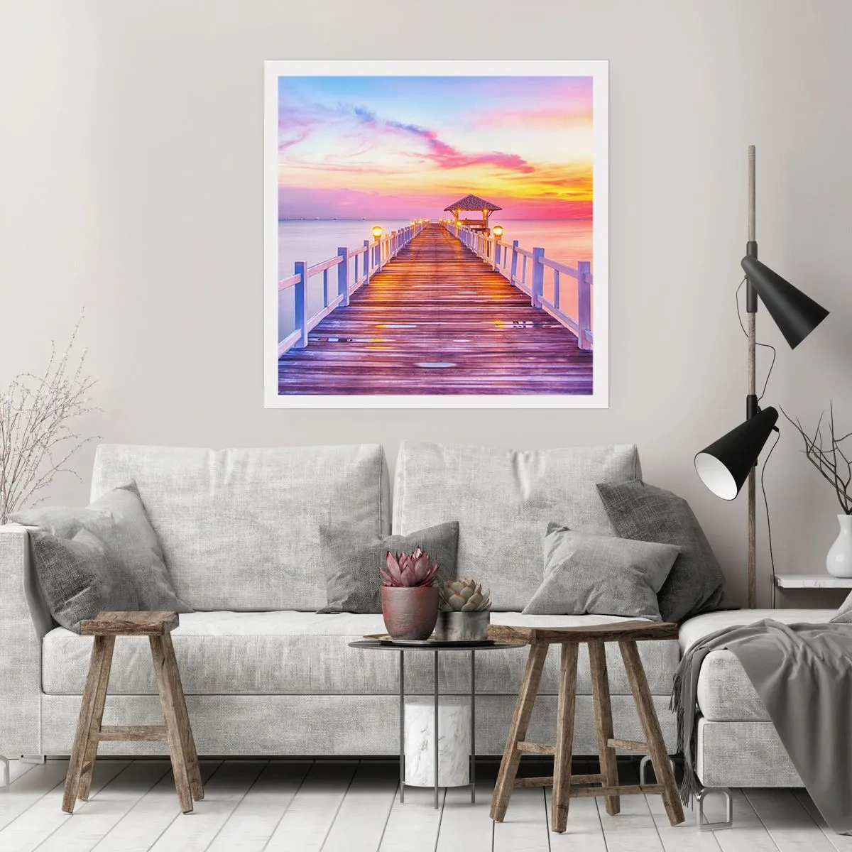 Poster - Die lila-goldene Stille des Abends - 50x50 cm