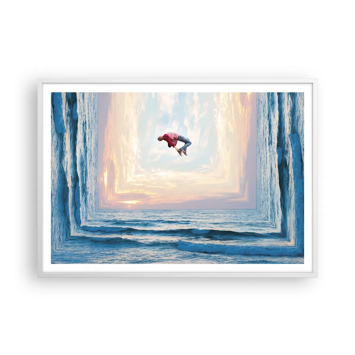 Poster in einem weißen Rahmen - In eine andere Dimension - 100x70 cm