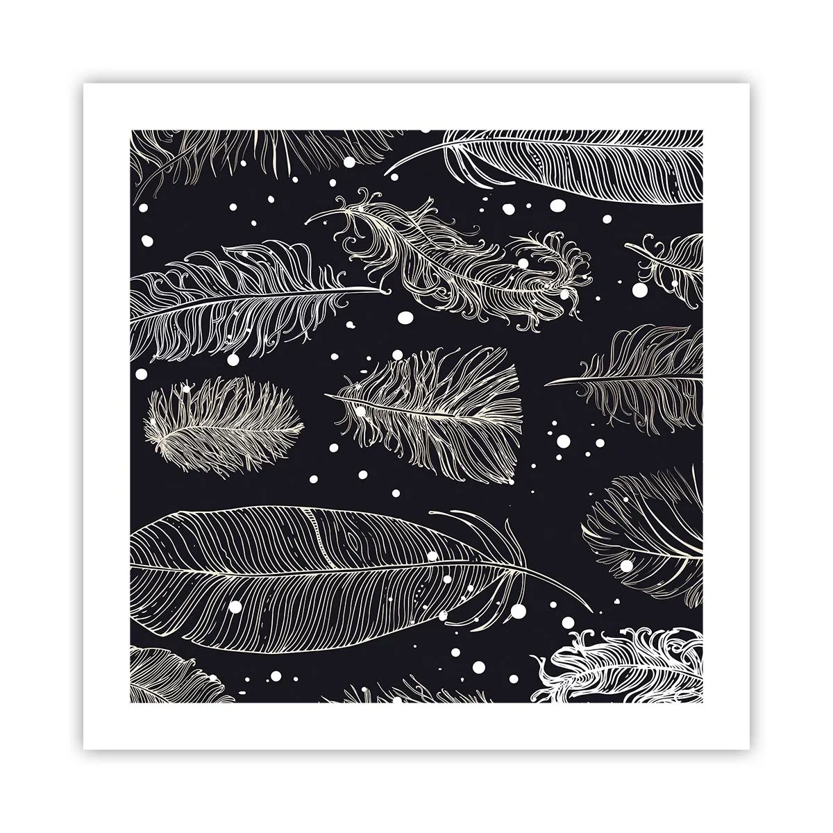 Poster - Gefiederte Spitze - 50x50 cm