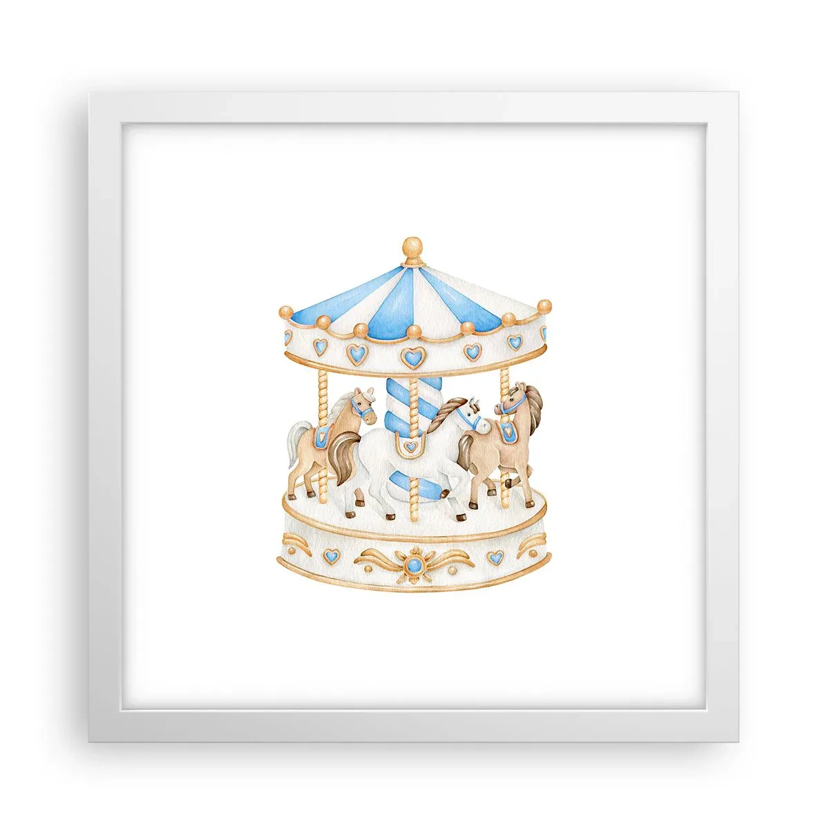 Poster in einem weißen Rahmen - Süße Kindheit - 30x30 cm