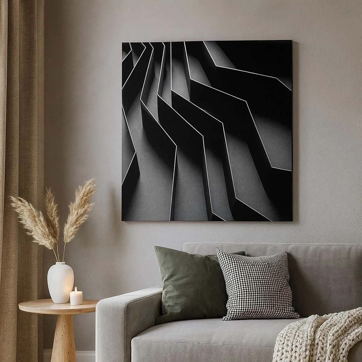 Bild auf Leinwand - Leinwandbild - Räumliche Ordnung - 30x30 cm