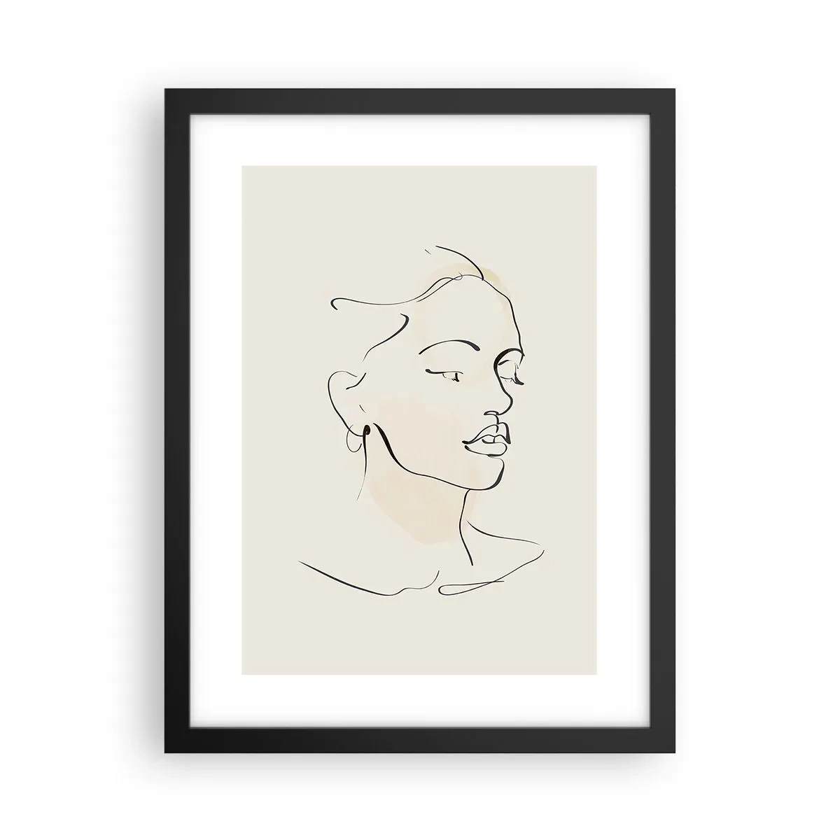 Poster in einem schwarzem Rahmen - Eine bestimmte Linie - 30x40 cm