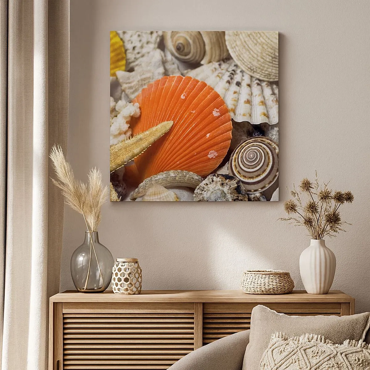 Bild auf Leinwand - Leinwandbild - Schätze des Ozeans - 30x30 cm