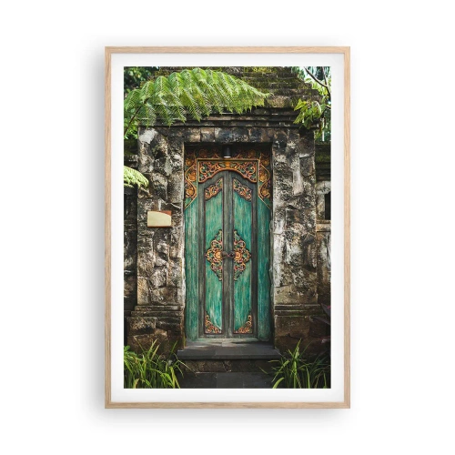 Poster in einem Rahmen aus heller Eiche - Eine Tür zu einer exotischen Welt - 61x91 cm