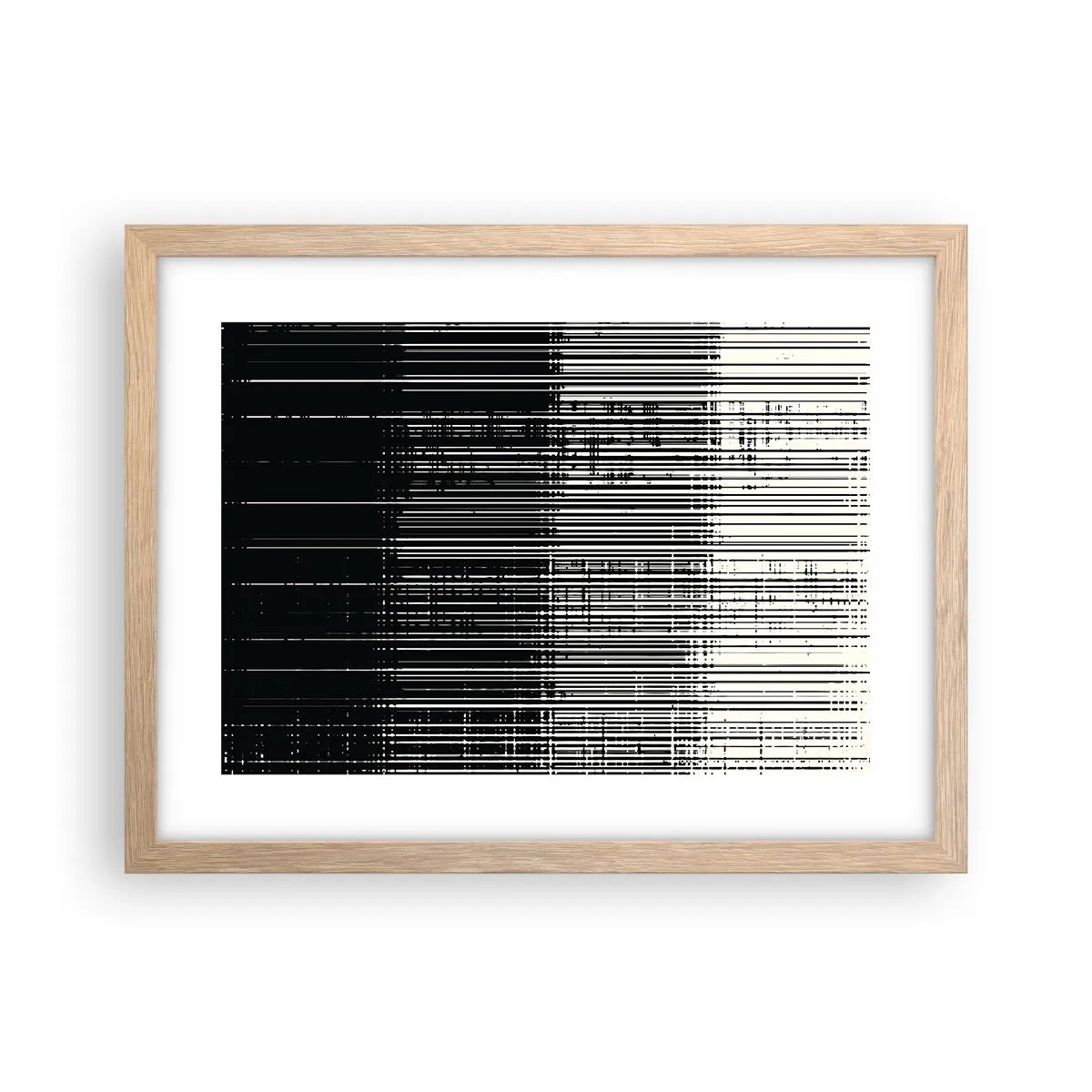 Poster in einem Rahmen aus heller Eiche - Wellen und Vibrationen - 40x30 cm