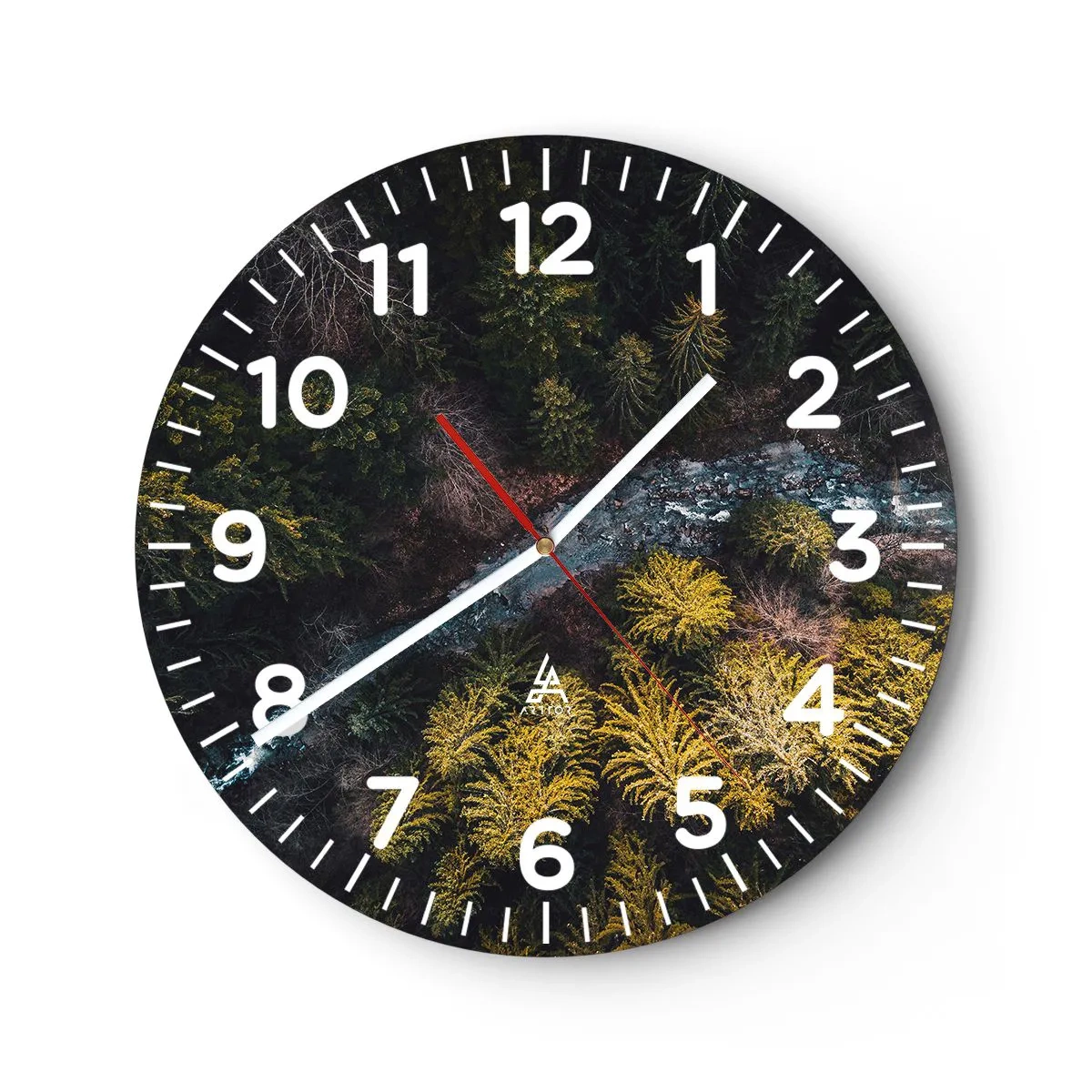 Wanduhr - Glasuhr - Schnell und immer schneller - 40x40 cm