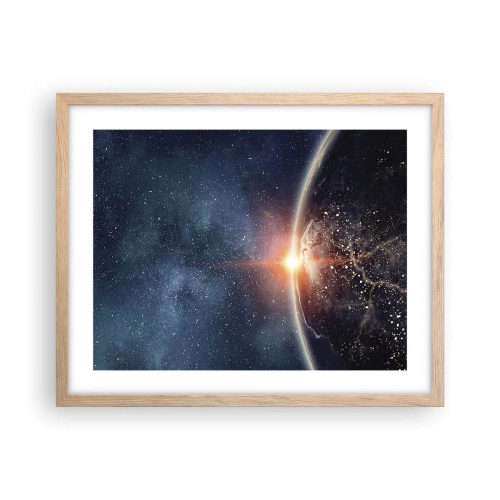 Poster in einem Rahmen aus heller Eiche - In einer neuen Perspektive - 50x40 cm