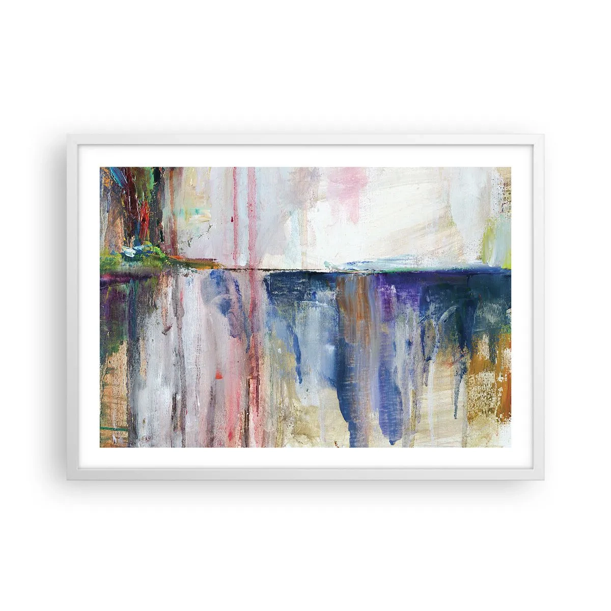 Poster in einem weißen Rahmen - Bunte Eindrücke und Assoziationen - 70x50 cm