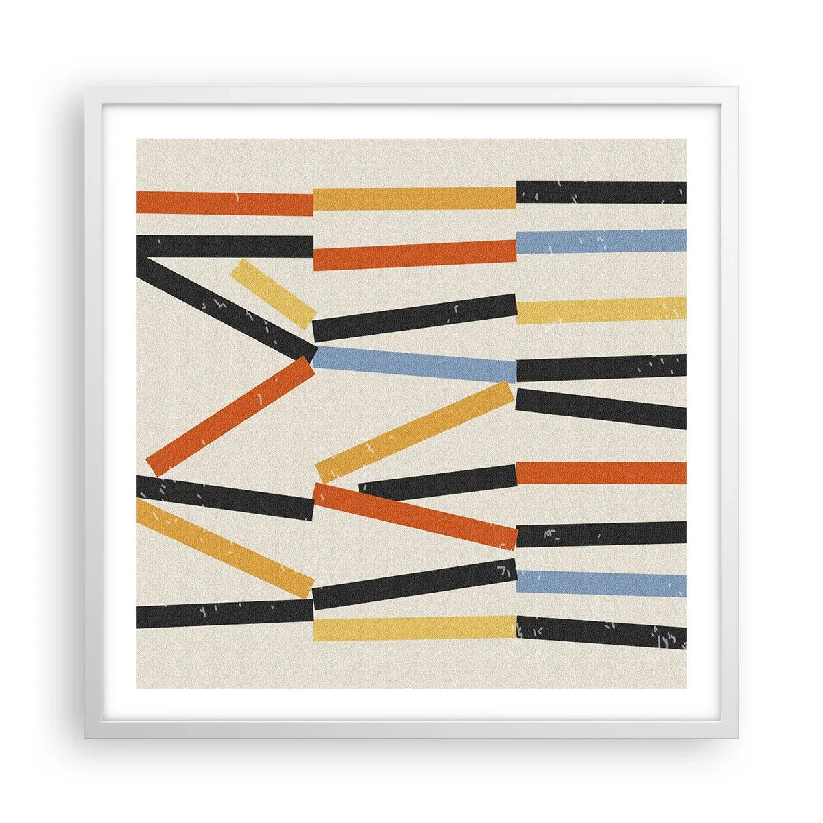 Poster in einem weißen Rahmen - Komposition auf der Ebene - 60x60 cm