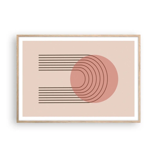 Poster in einem Rahmen aus heller Eiche - Unwiderstehliche Anziehungskraft - 100x70 cm