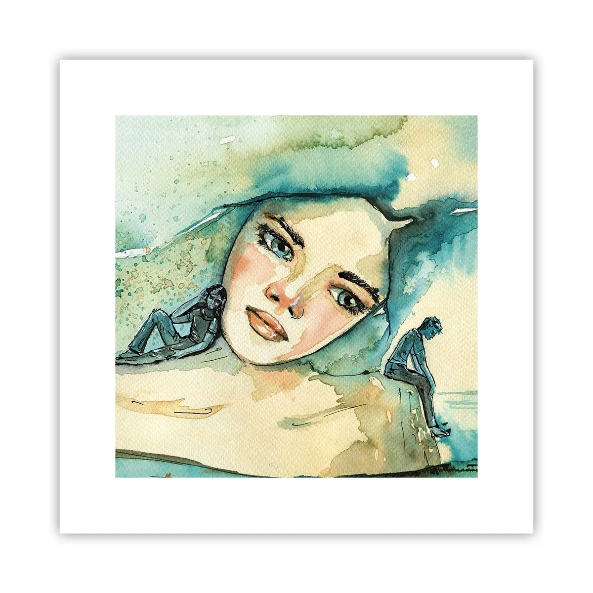 Poster - Bin ich blau? - 30x30 cm