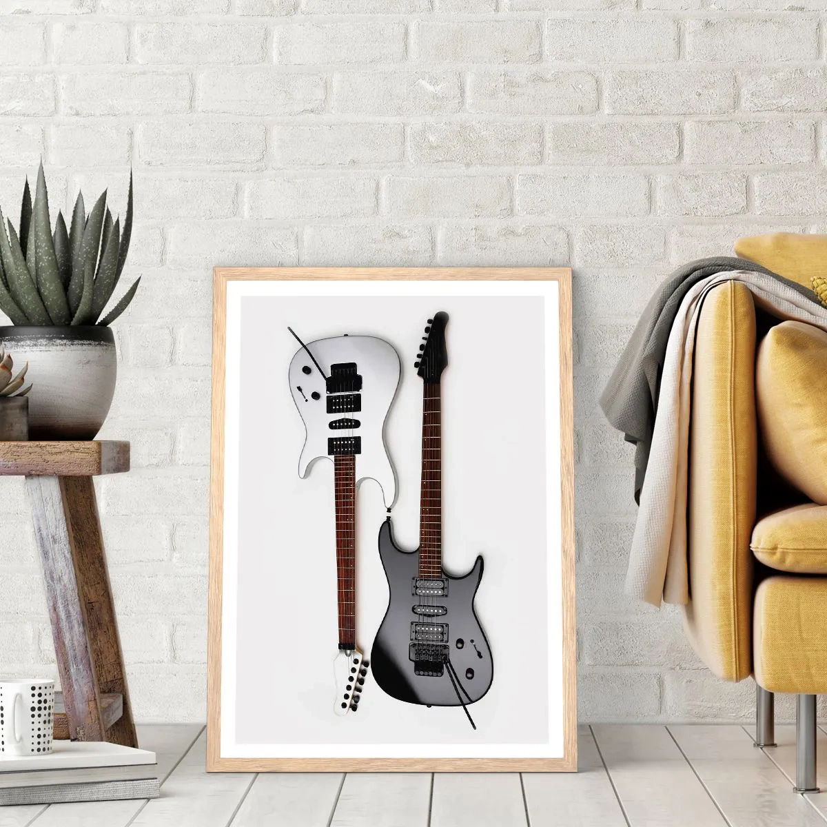 Poster in einem Rahmen aus heller Eiche - Harmonie der Formen - 50x70 cm