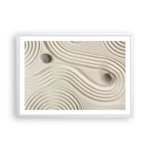 Poster in einem weißen Rahmen - Ein Hauch von Wärme - 70x50 cm