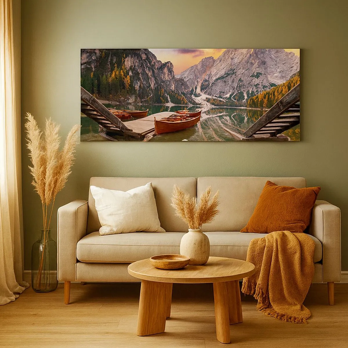 Bild auf Leinwand - Leinwandbild - Versprechen des Tages - 100x40 cm