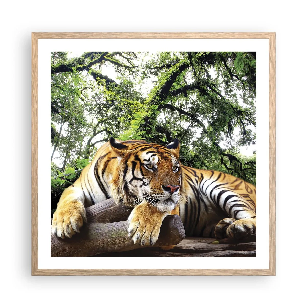 Poster in einem Rahmen aus heller Eiche - Hochachtungsvoll - 60x60 cm