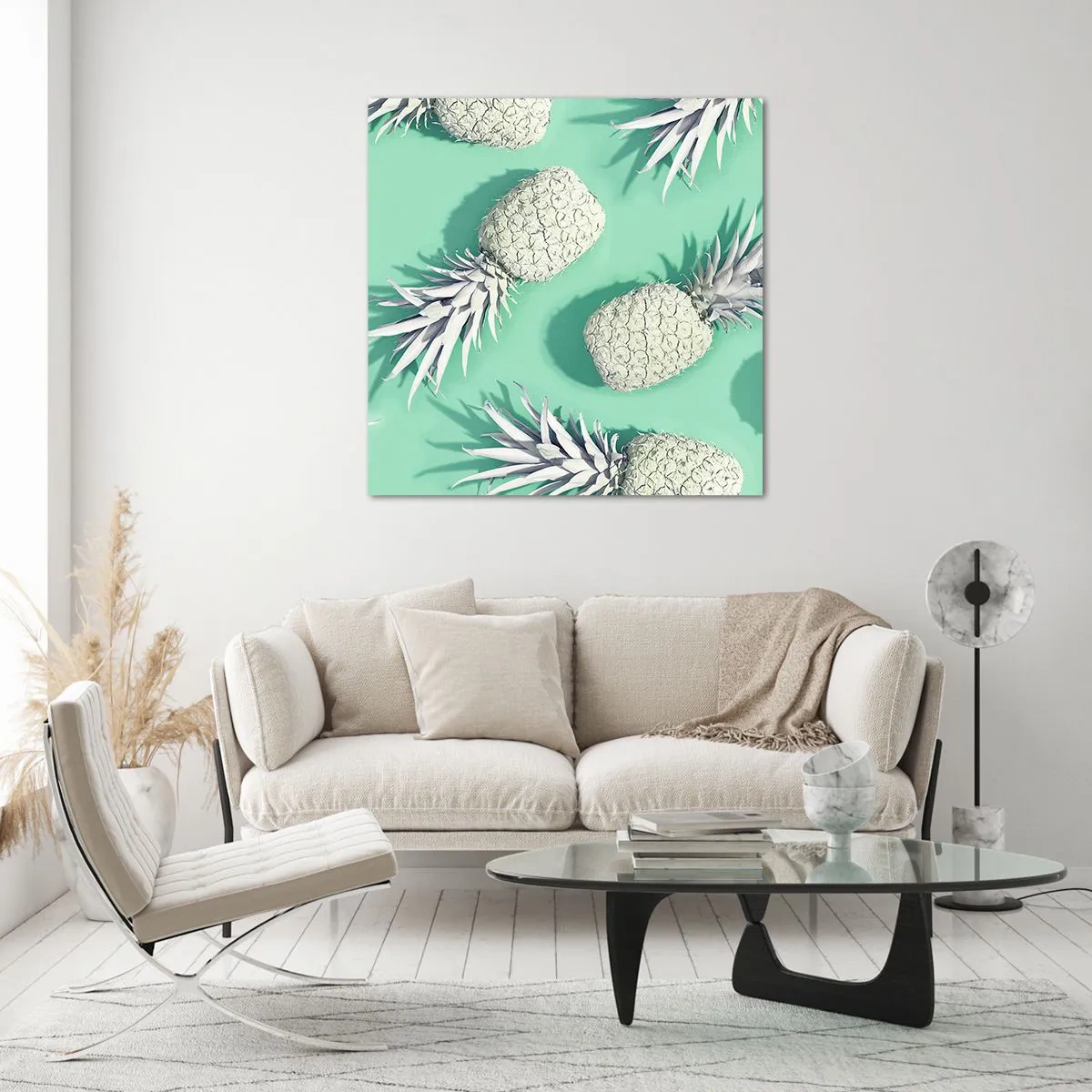 Glasbild - Bild auf glas - Das passt gut zu Minze - 70x70 cm