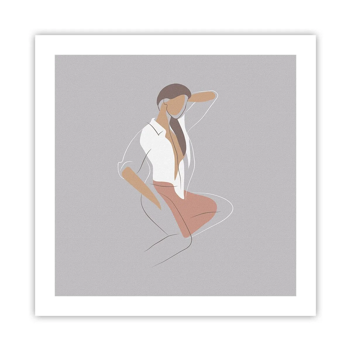 Poster - Umriss der Anmut - 50x50 cm