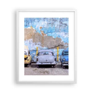 Poster in einem weißen Rahmen - Treffen der Veteranen - 40x50 cm