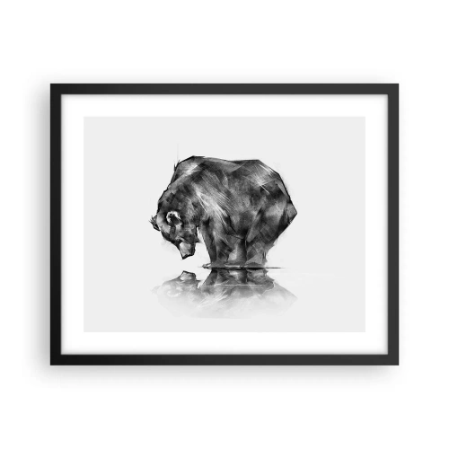 Poster in einem schwarzem Rahmen - Schön, jemanden in der Nähe zu sehen - 50x40 cm