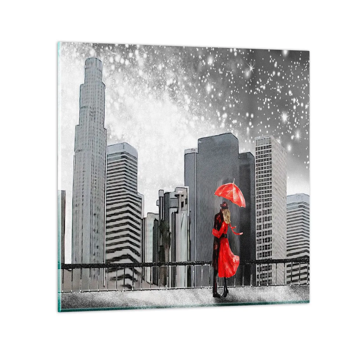 Glasbild - Bild auf glas - Der Mensch ist kein Stein - 60x60 cm