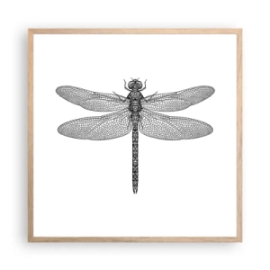 Poster in einem Rahmen aus heller Eiche - Präzision der Natur - 60x60 cm