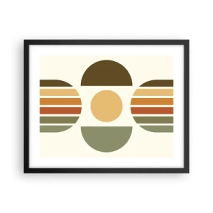 Poster in einem schwarzem Rahmen - In Erdtönen - 50x40 cm